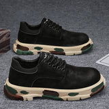 Advbridge Autumn Classic Men's Leather Shoes Low top Tooling Boots Men Outdoor Non-slip Motorcycle Work Shoes Casual Platform Men Shoes