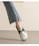 Advbridge Mixed Color Clogs Shoes Woman Cut-out Sandals Trendy Buckle Belt Slippers Home&Outdoor Casual Slides Round Closed Toe Mules