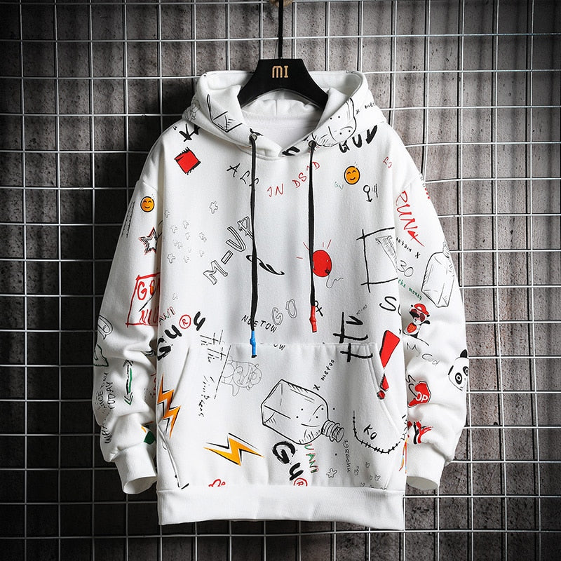 Advbridge Spring and Autumn Anime Cartoon Print Long Sleeves Hoodies Brand  Pullovers Cotton Casual Tracksuits Men Sweatshirt M-5Xl