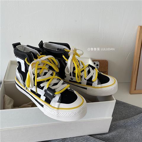 Advbridge Cute Winter Letter Print Shoes for Women Korean Fashion High Top Casual All-match Student Sneakers Zapatillas Mujer