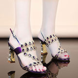Advbridge High Heels Sandals Women Summer Shoes Woman Party Shoes Fashion Women Sandals Square Heel 7cm A2265