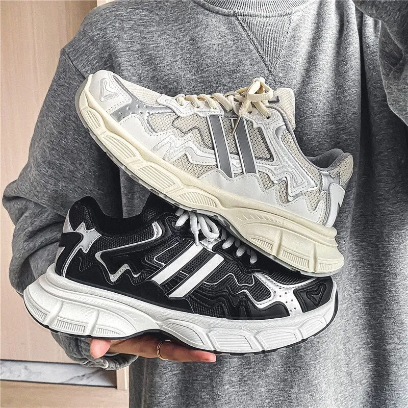 Advbridge Mesh Breathable Mens Sneakers Casual Summer and Fall New Fashion Sports Outdoor Running Chunky Shoes Comfortable Male Footwear