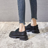 Advbridge Pumps Luxury Designer Shoes Ladies Platforms Black Heels Elegant Medium Heel Women's Shoes Trend Wedges Leather Loafers New