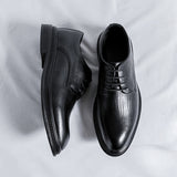 Advbridge Mens Shoes Leather Outdoor Men Casual Business Oxford Shoes Fashion Style Lace Up  Dress Shoes Casual Flats Shoes Size 38-44