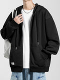 Advbridge Spring New Men Solid Color Street Sweatshirt  Cycling Basketball Simplicity Jacket neutral Collar Hoodie Sport Coats Trendy 2023