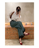 Advbridge 2023 new spring women pumps natural leather 22-24.5cm length cowhide+sheepskin square toe Cross buckle Mary Jane shoes