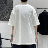 Advbridge T Shirt Mens Fashion Embroidery Printed Tshirt Men Streetwear Tees Summer Japanese Casual Oversized Tops Black/White/Blue