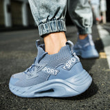 Advbridge Men's Casual Shoes Fashion Platform Sneakers Breathable Athletic Running Walking Gym Shoes Outdoor Lightweight Tennis Shoes