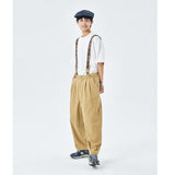 Advbridge Men's High Quality Straight Pants Loose Retro Casual Pants Streetwear Salopettes Jumpsuit Rompers Fashion Trousers S-2XL