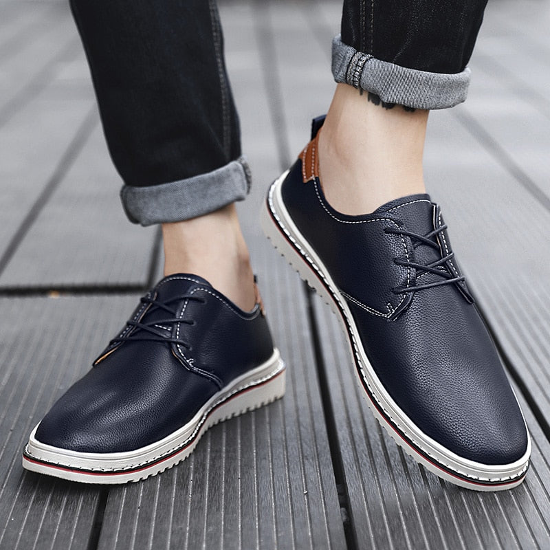 Advbridge Classic Lace-up Mens Casual shoes Plus Size 38-48 Luxury Handmade Men Business shoes Brand Elegantes British Style Outdoor Flats