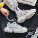 Advbridge Autumn Men Platform Sneakers Mesh Breathable Chunky Shoes Male Trainers Outdoor Lace Up Sports Shoes Walking Footwear