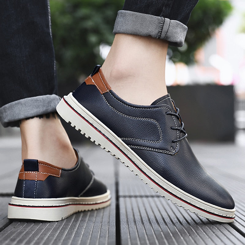 Advbridge Classic Lace-up Mens Casual shoes Plus Size 38-48 Luxury Handmade Men Business shoes Brand Elegantes British Style Outdoor Flats
