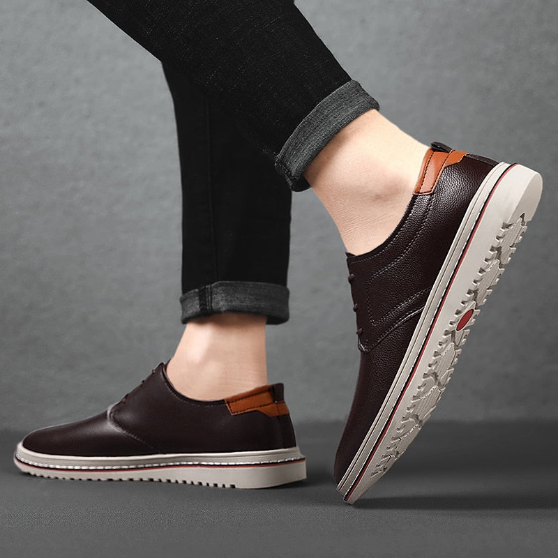 Advbridge Classic Lace-up Mens Casual shoes Plus Size 38-48 Luxury Handmade Men Business shoes Brand Elegantes British Style Outdoor Flats