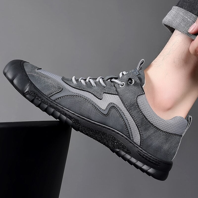 Advbridge Fashion Mens Casual Shoes Classic Breathable Sneakers Shoes for Men Shoes Suede Leather Designers Male Work Sports Driving Shoes