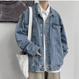 Advbridge AllSeason Winter Fashion Men's Solid Casual T-Shirts Loose Pockets Denim Jacket Coat Cool Boy Warm Sport Safari Style