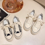 Advbridge Canvas Womens Shoes Female Casual Walking Shoes Platform Lace-Up Adult Chaussure Femme Sneakers Lady Shoes Women