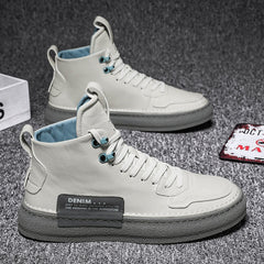 Advbridge Comfy Sneakers Men Spring Autumn Fashion Mens Shoes  Casual Leather Anti-Skid Men's Footwear All-match Lace-Up Casual Shoes Male