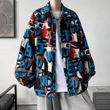 Advbridge All Match Versatile Spring Autumn Fashion Men's Solid Casual Shirt Loose Pockets Letters Jacket Coat Cool Boy Soft Flower Warm