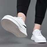 Advbridge Elastic Band Men's Casual Shoes Breathable White Handmade Designer Loafers British Fashion Solid Color Flats M66701