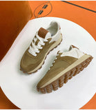 Advbridge Casual Leather Sneakers Women Mixed Color Lace Up Platform Shoes Autumn Fashion Female Sport Shoes Ladies Trainers