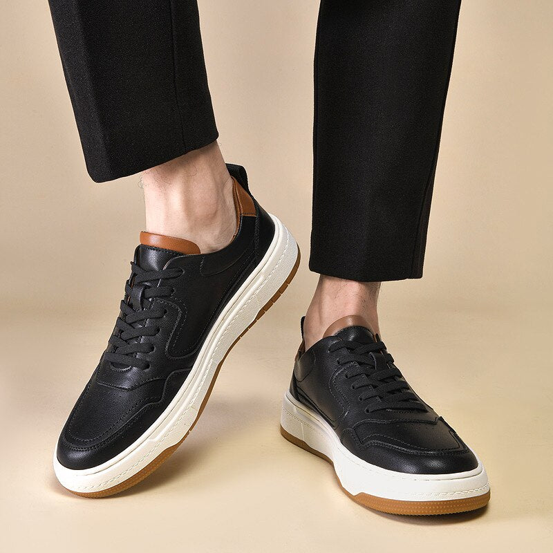 Advbridge Men Leather Shoes Quality Men's Casual Sneakers Designer Shoes For Man Fashion Leather Sneakers New White Casual Shoes