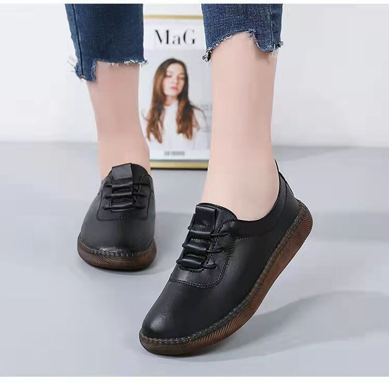 Advbridge 2023 Spring Summer Soft Footwear Women Casual Shoes Fashion Ladies Flats Brand Woman Non-slip Black White Shoes A4481