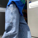 Advbridge Multi-pockets Cargo Pants Summer Short Jeans Breeches Hip Hop Streetwear Baggy Denim Shorts Casual Wide-leg Capris Pants 5XL-M