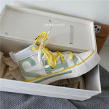 Advbridge Cute Winter Letter Print Shoes for Women Korean Fashion High Top Casual All-match Student Sneakers Zapatillas Mujer