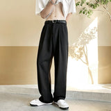Advbridge Men's High-quality Loose Casual Pants Black Color Formal Suit Pants Business Fashion Trend Trousers Big Size M-5XL