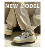 Advbridge INS Brand Leather Sneakers Women 2023 Designer Woman Vulcanized Shoes Sneakers Casual Ladies Spring Lace Up Flats Shoes Girls