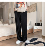 Advbridge Summer Ice Silk Straight Pants Plus Size 5XL-M Men's Streetwear Thin Casual Pants Men Loose Breathable Wide Leg Pants