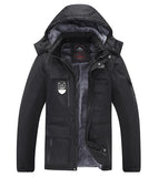 Advbridge Waterproof Thick Warm Winter Men&#39;s Fleece Jacket Large Size 7XL 8XL Anorak Male Coat Quilted Hooded Windbreaker Casual Men Parka