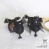 Advbridge French Girl Butterfly Multicolor Lace Bowknot Pearl Sequin Lolita Shoes Pointed Sandals High Heel Victoria Tea Party Cosplay Lol
