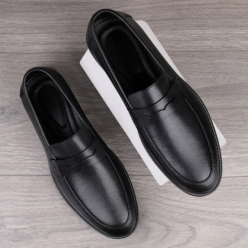 Advbridge Luxury Brand Business Formal Oxford Casual Slip on Male Shoes British Style Fashion Classic Elegantes Retro Shoes for Man