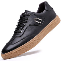 Advbridge Spring Autumn New Men Shoes Fashion Casual Skateboard Shoes Men Leather Walking Work Oxfords Business Hip Hop Mens Sneakers