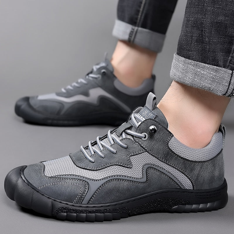 Advbridge Fashion Mens Casual Shoes Classic Breathable Sneakers Shoes for Men Shoes Suede Leather Designers Male Work Sports Driving Shoes