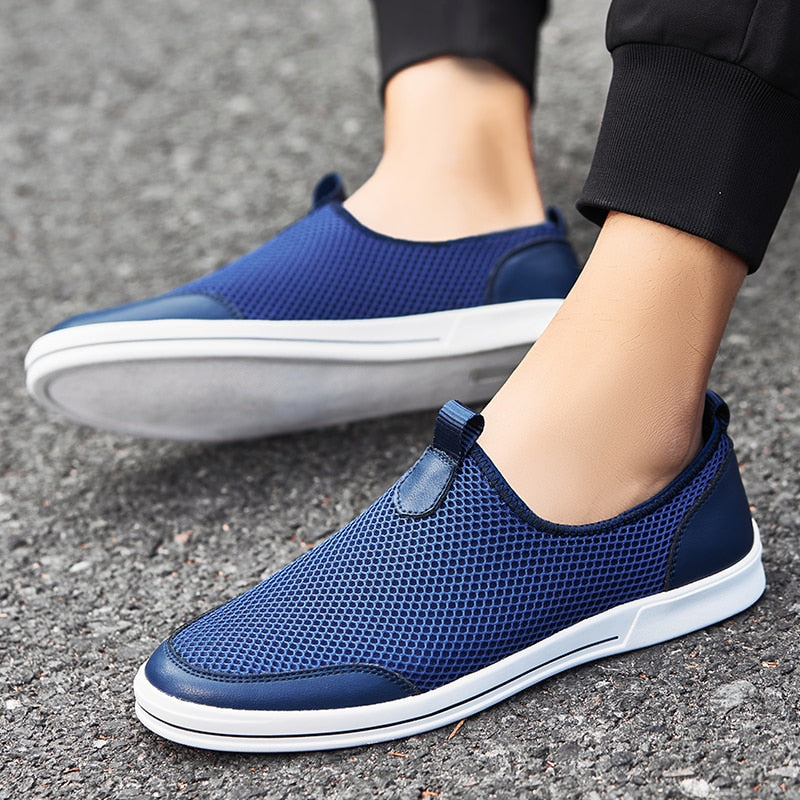 Advbridge Breathable Man Casual Shoes Comfort Mesh Shoes Summer Mens Loafers Leisure Walk Shoes Hollow Out Sneakers Male Treking Footwear