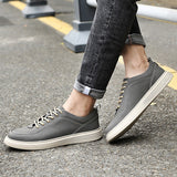 Advbridge Genuine Leather Mens Shoes New Fashion Men Casual Shoes Youth Teenage Sneakers High Quality Vulcanize Flats Male Skate Footwear