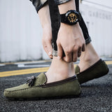 Advbridge Summer Fashion suede loafers mens Soft Bottom Casual shoes Breathable all-match boat shoes Lightweight driving flats Mocasins