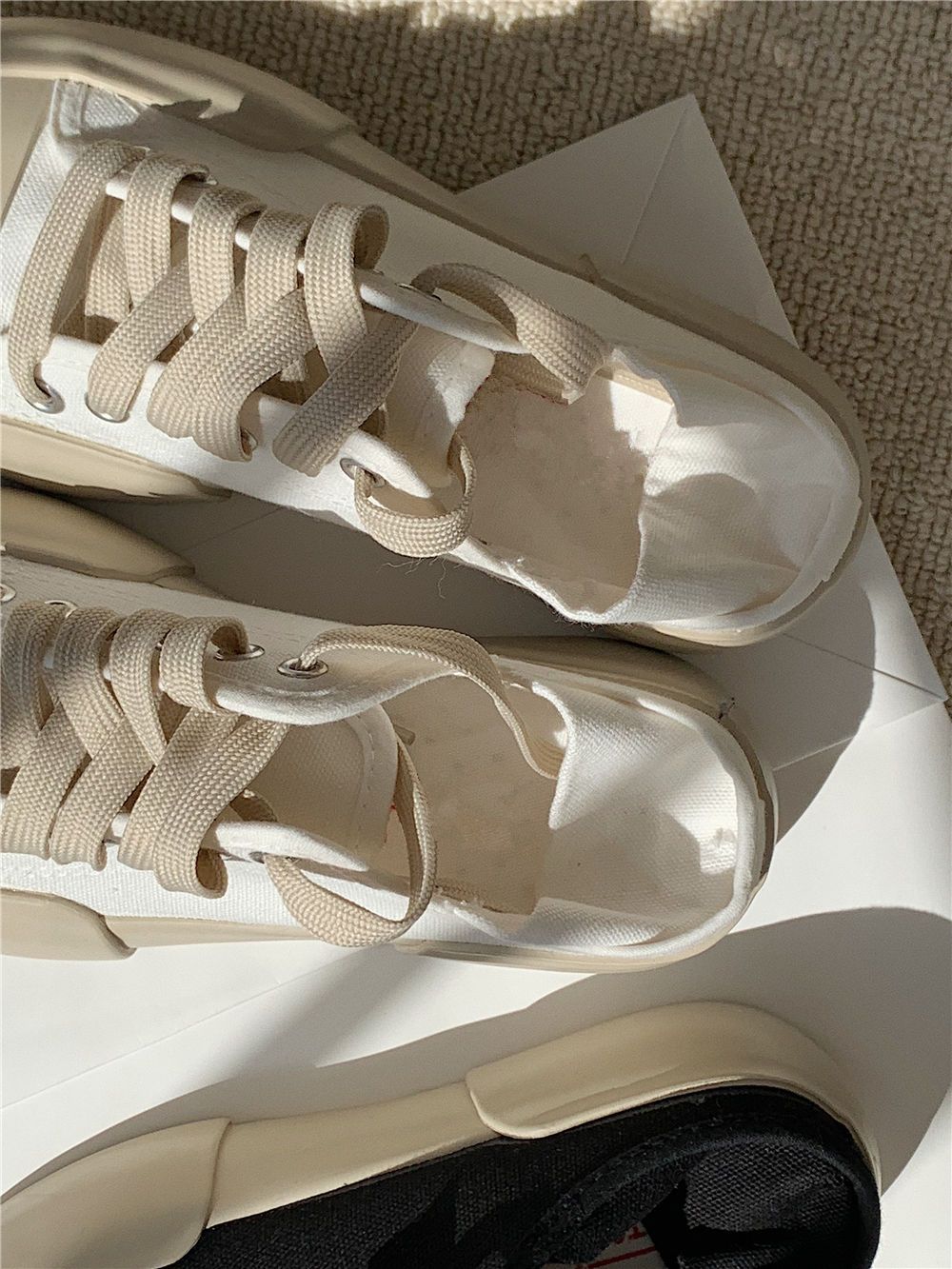 Advbridge Autumn Korean Women's Sneakers Khaki Black Platform Casual Canvas Sports Shoes Running Vulcanize Kawaii Lolita Flat Basket