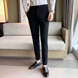 Advbridge 40 42 Summer Ankle Length Business Dress Pants Men Casual Office Social Suit Pant Wedding Party Streetwear Trousers Men Clothing