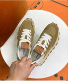 Advbridge Casual Leather Sneakers Women Mixed Color Lace Up Platform Shoes Autumn Fashion Female Sport Shoes Ladies Trainers