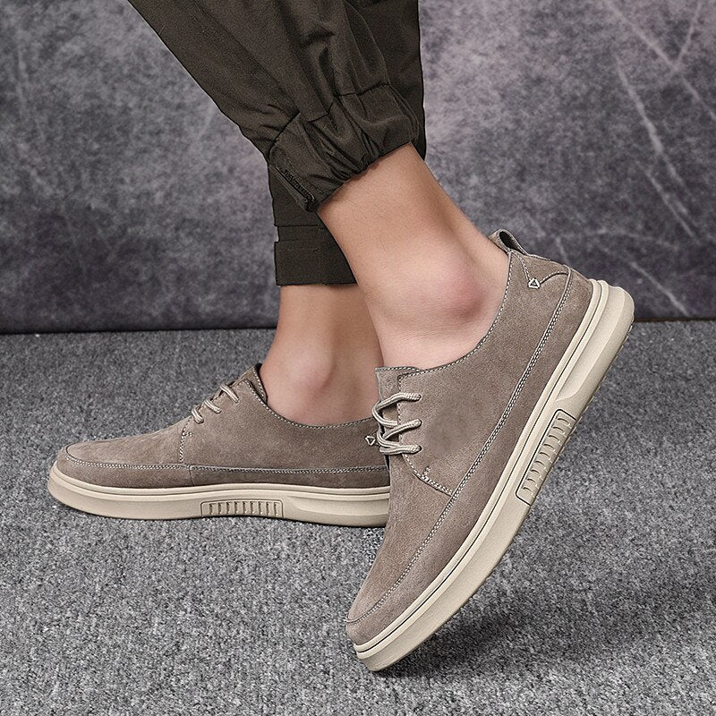 Advbridge Male Sneakers Men Casual Shoes Fashion Outdoor White Sneakers Hip Hop Basic Flats Leather Fashion Handmade Comfy Genuine Leather