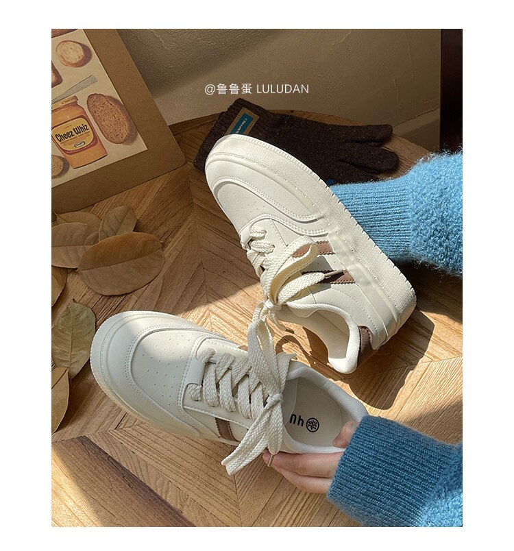 Advbridge INS Brand Sneakers Women 2023 Designer Casual Lace Up Woman Flats Sneakers Shoes Tennis Female Vulcanized Shoes White Spring NEW