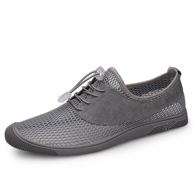 Advbridge Breathable Mesh Shoes Men Summer Casual Sneakers Non-Slip Outdoor Hiking Shoes Hollow Out Mens Loafers Lightweight Beach Sandals