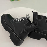 Advbridge Platform Ankle Boots For Women 2023 INS Brand Leather Motorcycle Boots Women's Winter Shoes Booties Ladies Chunky Lace Up New