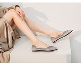 Advbridge Fashion Flats for Women Single Shoes Elegant Flat Office Lady Shoes Brand Ladies Boat Shoes Woman Flats Plus Size 42 A4735