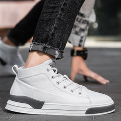 Advbridge High Quality White High Top Men's Boots Summer Hot Sale Mens Casual Shoes Fashionable and Comfortable Rubber Sole Non-Slip Shoes