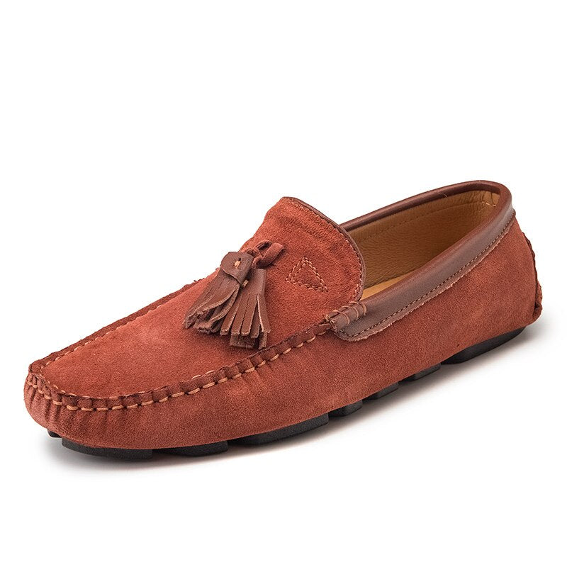 Advbridge Summer Fashion suede loafers mens Soft Bottom Casual shoes Breathable all-match boat shoes Lightweight driving flats Mocasins