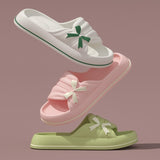 Advbridge Summer Slippers Fpr Women Leisure Shoes Thick Platform Shoes Non-Slip Soft Sole Indoor Home Bathroom Floor Shoes Flat Flip Flops